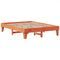 vidaXL - Bedframe - zonder - matras - massief - grenenhout - wasbruin - 150x200 - cm