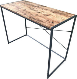 VDD Industrial Vintage Design Bureau - laptoptafel - 100x45x75 cm - bruin hout zwart metaal