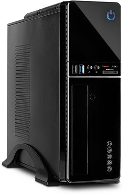 Inter-Tech IT-607 - Desktop PC micro ATX Mini-ITX - 2x 2.5" en 2x 3.5" bays - Zwart