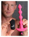 XR Brands Vibrating Silicone Anal Beads and Remote Control pink