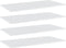 vidaXL - Wandschappen - 4 - st - 100x50x1,5 - cm - bewerkt - hout - hoogglans - wit