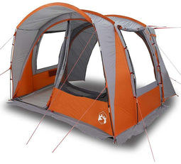 vidaXL - Autotent - 4-persoons - waterdicht - grijs - en - oranje