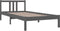 vidaXL - Bedframe - massief - hout - grijs - 90x200 - cm