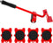 Hi Meubeltransportwielen set - met meubelheffer - Rood
