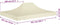 vidaXL - Partytentdak - 270 - g/m² - 4,5x3 - m - crèmekleurig