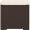 vidaXL - Hocker - met - kussen - 40x30x40 - cm - poly - rattan - bruin
