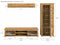 Furnilux Jam - Woonkamercombinatie - Deels open deels dichte kast - Bruin - 35x235x159cm