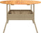 Tuintafel met acaciahouten blad Ø110x71 cm poly rattan beige