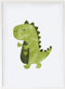 Schilderij Crochetts 33 x 43 x 2 cm Dinosaurus