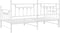 vidaXL - Ligbed - frame - met - uittrekbed - Wit - 107x203 - cm - Staal
