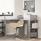 vidaXL - Hoekbureau - met - Opbergruimte - Betonnen - Grijs - 140x113,5x75cm