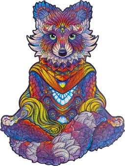 UNIDRAGON Houten Puzzel Voor Volwassenen Dier - Uitstralende Wasbeer - 281 stukjes - King Size 30x40 cm