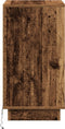 vidaXL - Nachtkastje - met - LED - in - Oud - Hout - - - 39x34.5x65 - cm - - - Kunststof