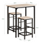 SoBuy OGT10-N - Bistrotafelset - 3-Delig - 2 Stoelen - 80 x 87 x 50 cm