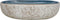 vidaXL - Opzetwasbak - ovaal - 59x40x14 - cm - keramiek - zandkleurig - en - blauw