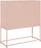 vidaXL - Dressoir - 100,5x39x107 - cm - koudgewalst - staal - roze