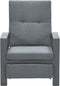 Garden Impressions Captain relax tuinstoel met voetensteun - aluminium - donker grijs/licht grijs
