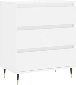 vidaXL - Dressoir - 60x35x70 - cm - bewerkt - hout - wit