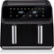 alpina Dubbele Airfryer XL 8L - Heteluchtfriteuse voor 4 tot 8 Personen - Inhoud 2x4L - Digitaal Display - Air Fryer 1700 W - Sync Finish Functie - Zwart