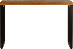 vidaXL - Eettafel - 115x55x76 - cm - massief - gerecycled - hout - en - staal