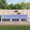 vidaXL - Palletkussens - 7 - st - stof - gestreept - wit - en - blauw