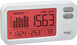 Luchtkwaliteitsmeter - TFA Dostmann CO2 meter - Fijnstofmeter - Thermometer - Luchtvochtigheidsmeter voor binnen