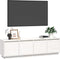vidaXL - Tv-meubel - 156x37x45 - cm - massief - grenenhout - wit