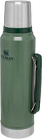 Stanley Classic Legendary Bottle 1L | Hammertone Green | Thermosfles houdt 24 uur warm of koud | Vaatwasserbestendig | Roestvrijstalen Thermoskan | Lekvrij | BPA-Vrij