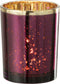 J-Line windlicht Rand - glas - bordeaux/goud - medium