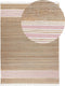 MIRZA - Modern vloerkleed - Beige/Roze - 160 x 230 cm - Jute