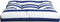 vidaXL - Palletkussen - gestreept - 70x70x12 - cm - stof - blauw - en - wit