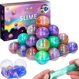 Partizzle Galaxy Slijm Pakket - 24x Universum Astronaut Uitdeelcadeautjes - Gekleurd