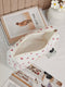 SC Travel Essentials - 3-delige Make-up Tas Set - Eco-vriendelijk Katoen - Gewatteerde Gebloemde