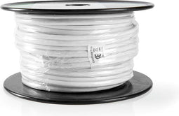 Nedis IEC (Coax) CAT6 Combikabel op rol - RG59 - 75 Ohm - Dubbel Afgeschermd - ECA - 15.0 m - Rond - Wit - Rol