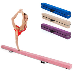210 cm Opvouwbare Turnbalk Evenwichtsbalk Draagbare Vloer Balans Balk met Handvatten Extra Stevig