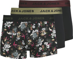 JACK&JONES JACFLOWER - Onderbroek - 3-pack microfiber - Zwart (3-pack)