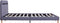 vidaXL - Bedframe - met - LED - zonder - matras - stof - lichtgrijs - 150x200 - cm