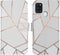 iMoshion Hoesje Geschikt voor Samsung Galaxy A21s Hoesje Met Pasjeshouder - iMoshion Design Softcase Bookcase - Wit / Meerkleurig / Goud / White Graphic