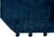 J-Line Plaid Pompom - fleece deken - polyester - blauw - 170 x 130 cm - woonaccessoires