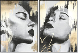 Schilderij DKD Home Decor Vrouw (100 x 4 x 140 cm) (2 Stuks)