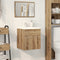 vidaXL - Wastafelkast - 41x38,5x46 - cm - bewerkt - hout - artisanaal - eikenkleur
