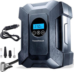 Travelhawk Compressor - Elektrische Bandenpomp - 12V - Compact en Draagbaar