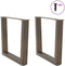 vidaXL - Eettafelpoten - 2 - st - V-vormig - 60x(42-43,3) - cm - staal - naturel