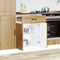 vidaXL - Keuken - onderkast - Kalmar - bewerkt - hout - artisanaal - eikenkleur
