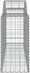 vidaXL - Schanskorven - 5 - st - gewelfd - 200x50x80/100 - cm - gegalvaniseerd - ijzer