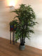 Kunstplant Bamboe Groen - H 210cm - Kunststof pot - Mica Decorations
