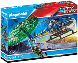 PLAYMOBIL - 70569 - City Action Politiehelikopter met parachute-achtervolging