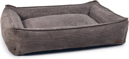 Designed by Lotte Ribbed - Hondenmand - Premium ribstof - Bruin - 95x80x23 cm