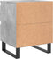 vidaXL - Nachtkastjes - 2 - st - 40x35x50 - cm - bewerkt - hout - betongrijs