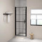 vidaXL - Douchedeur - 81x195 - cm - gehard - glas - zwart